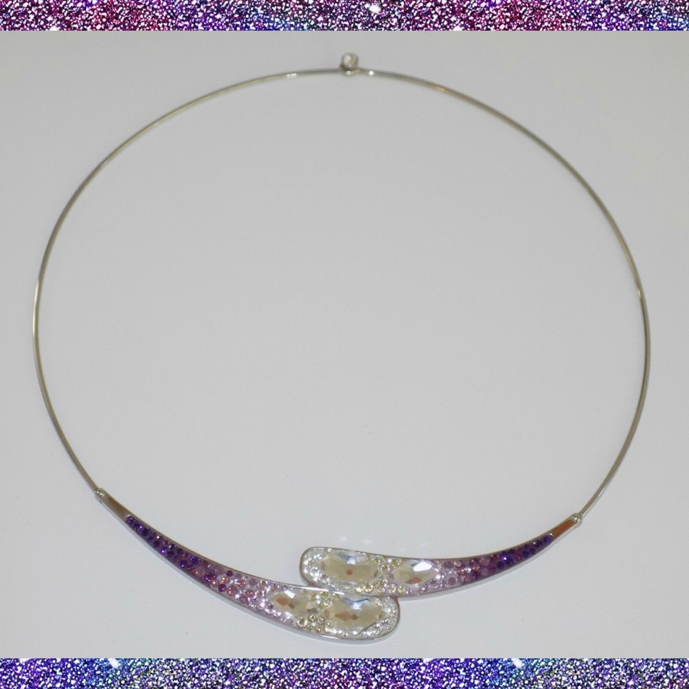 Swarovski Crystal Ombre Collar Choker Necklace